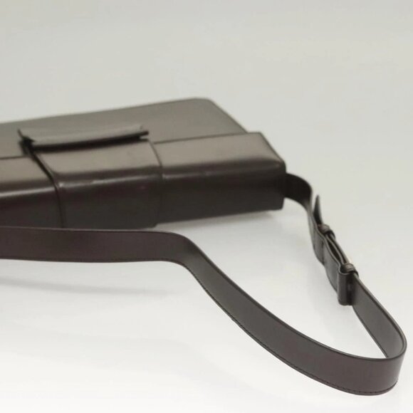 Salvatore Ferragamo Shoulder Bag Leather Brown Auth 133389 - Picture 8 of 16